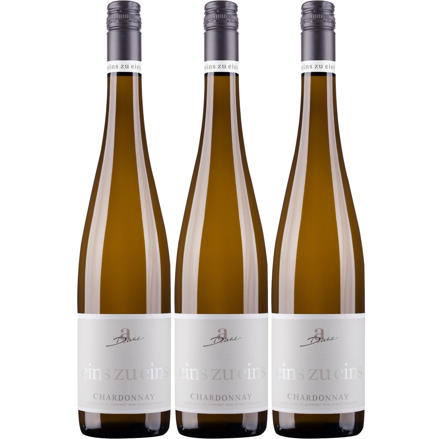 A. Diehl Chardonnay eins zu eins Kabinett Weißwein Wein trocken (3 x 0.75l) - Versanel - Wein
