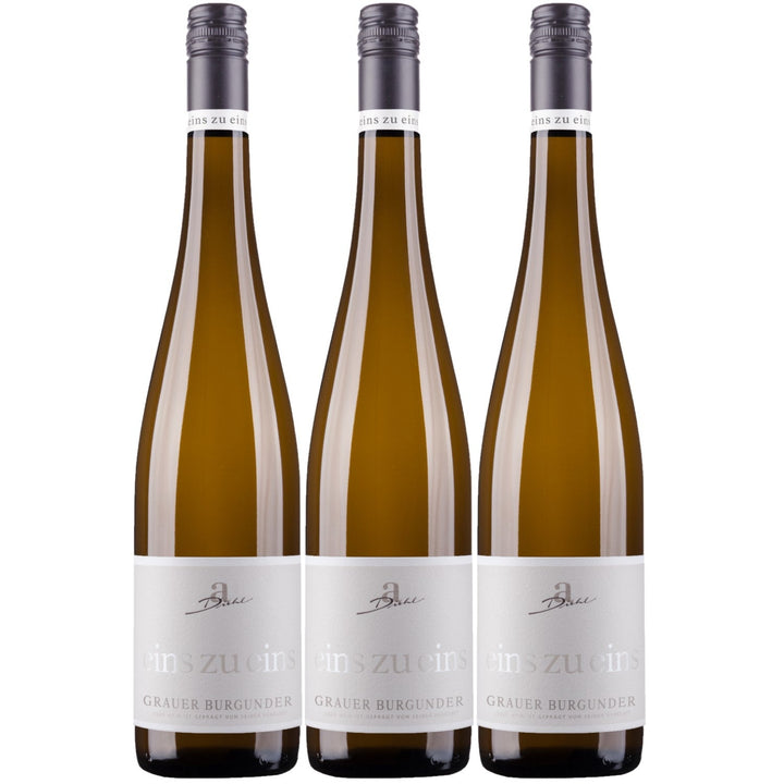 A. Diehl Grauer Burgunder eins zu eins Kabinett Weißwein Wein trocken (3 x 0.75l) - Versanel -