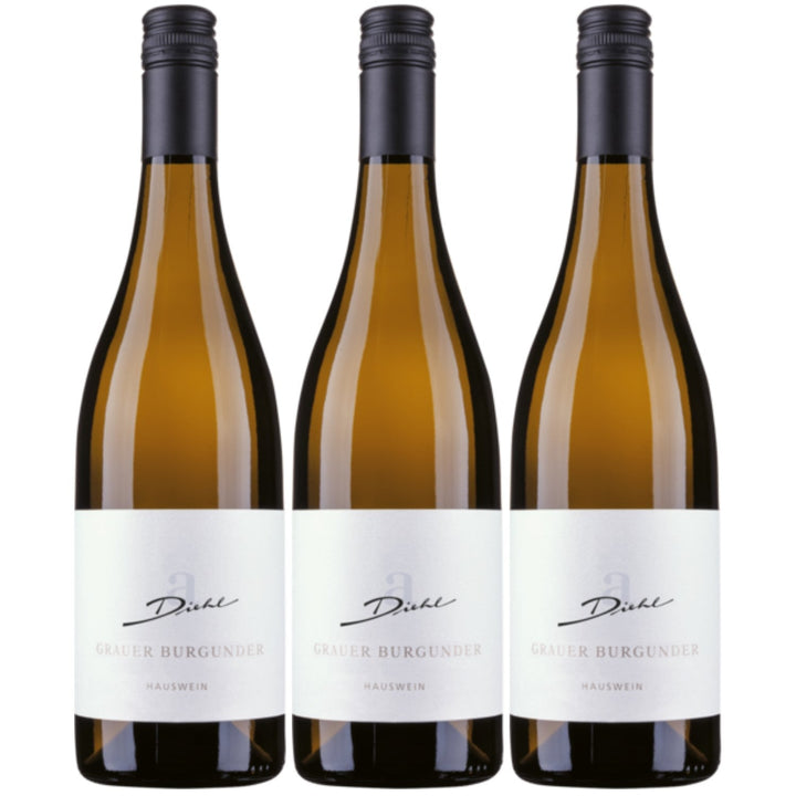 A. Diehl Grauer Burgunder Hauswein Weißwein deutscher Wein trocken QbA (3 x 0.75l) - Versanel -