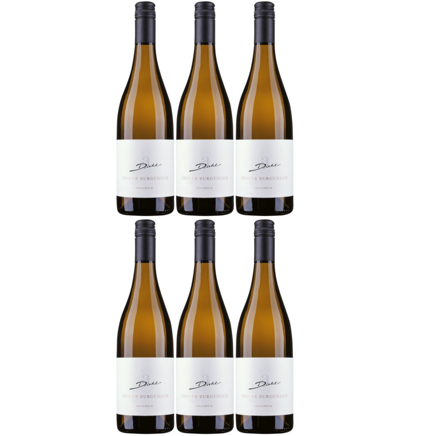 A. Diehl Grauer Burgunder Hauswein Weißwein deutscher Wein trocken QbA (6 x 0.75l) - Versanel -
