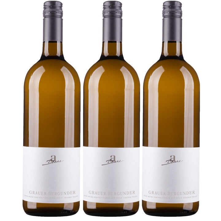 A. Diehl Grauer Burgunder Weißwein Wein trocken QbA (3 x 1.0l) - Versanel -