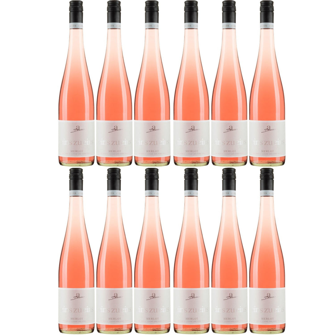 A. Diehl Merlot Roséwein eins zu eins Wein feinherb QbA Deutschland (12 x 0.75l) - Versanel -