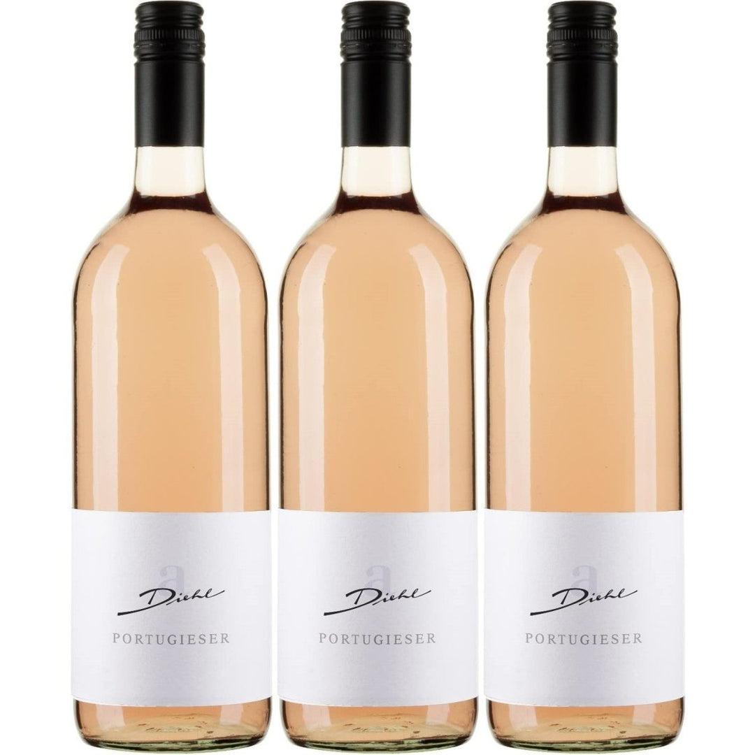 A. Diehl Portugieser Weißherbst trocken Pfalz Dt. Qualitätswein Literflasche (3 x 1.0l) - Versanel -