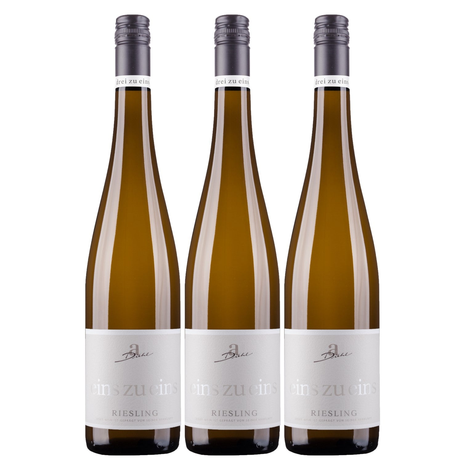 A. Diehl Riesling eins zu eins Kabinett Weißwein Wein trocken Deutschland (3 x 0.75l) - Versanel -