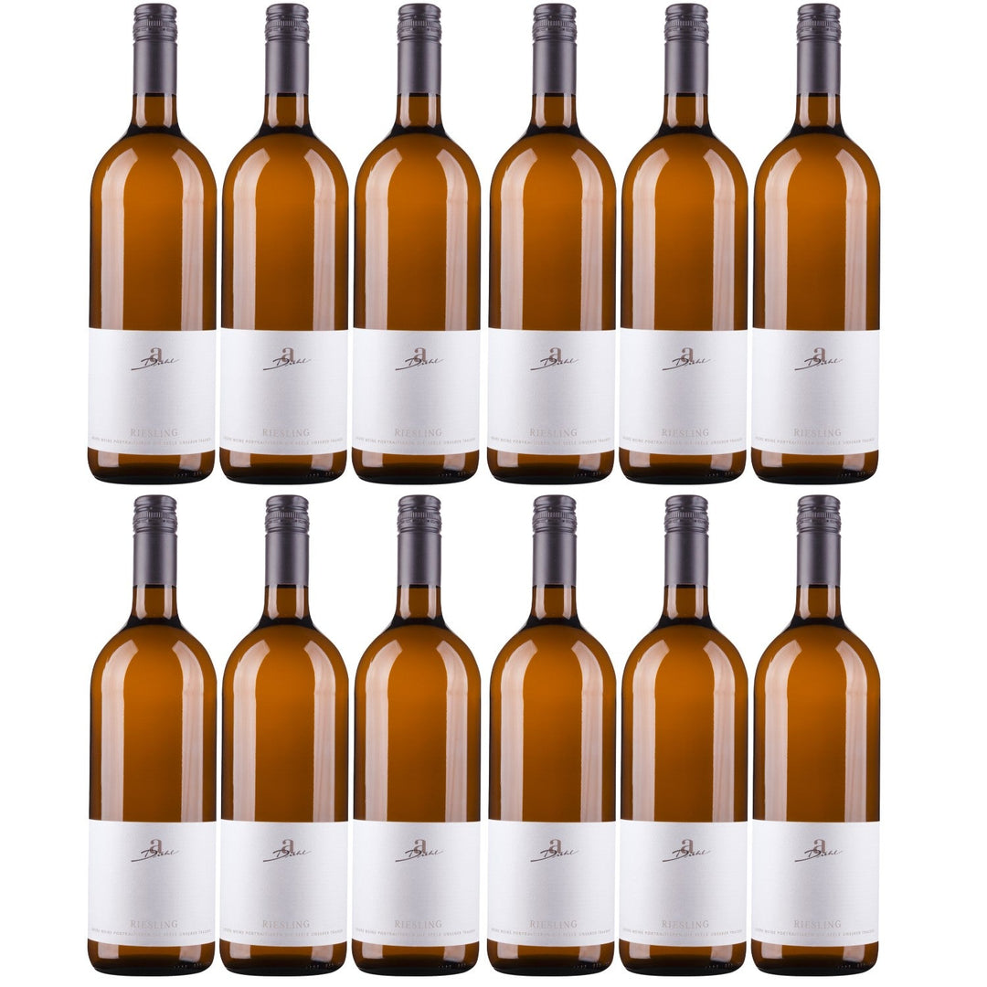 A. Diehl Riesling Weißwein Wein halbtrocken QbA (12 x 1.0l) - Versanel -