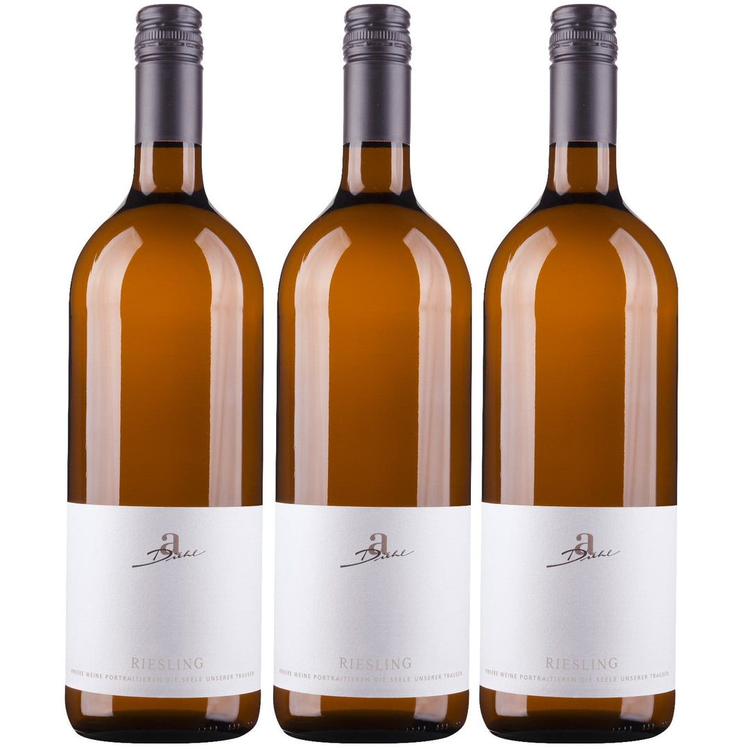 A. Diehl Riesling Weißwein Wein trocken QbA Deutschland (3 x 1.0l) - Versanel -