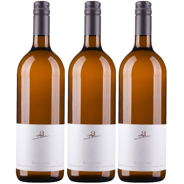 A. Diehl Riesling Weißwein Wein trocken QbA Deutschland (3 x 1.0l) - Versanel -