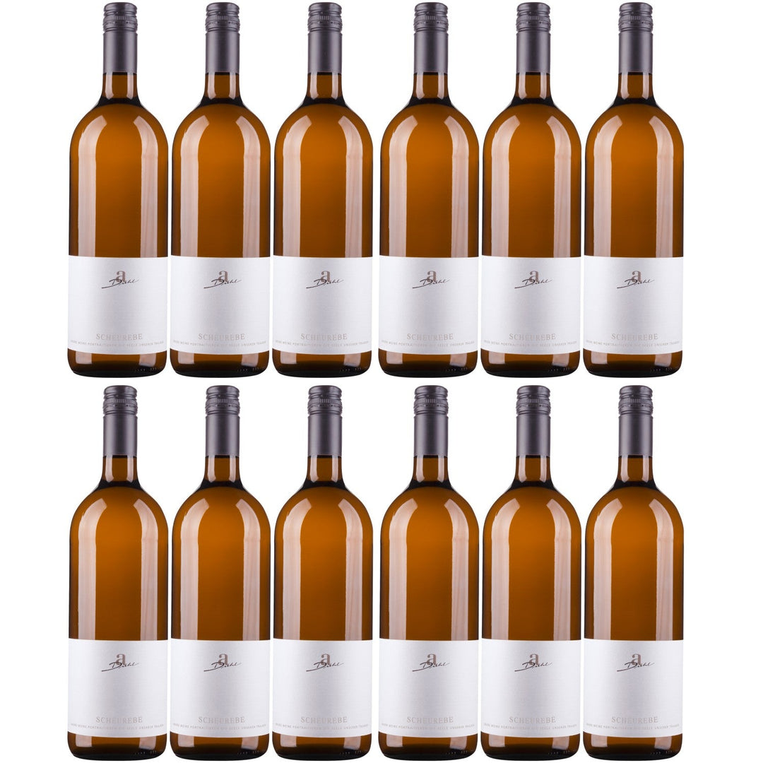 A. Diehl Scheurebe Weißwein Wein lieblich QbA Deutschland (12 x 1.0l) - Versanel -