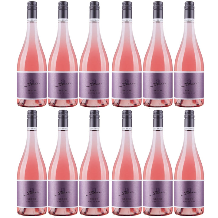 A. Diehl Secco Roséwein eins zu eins Wein trocken Deutschland (12 x 0.75l) - Versanel -