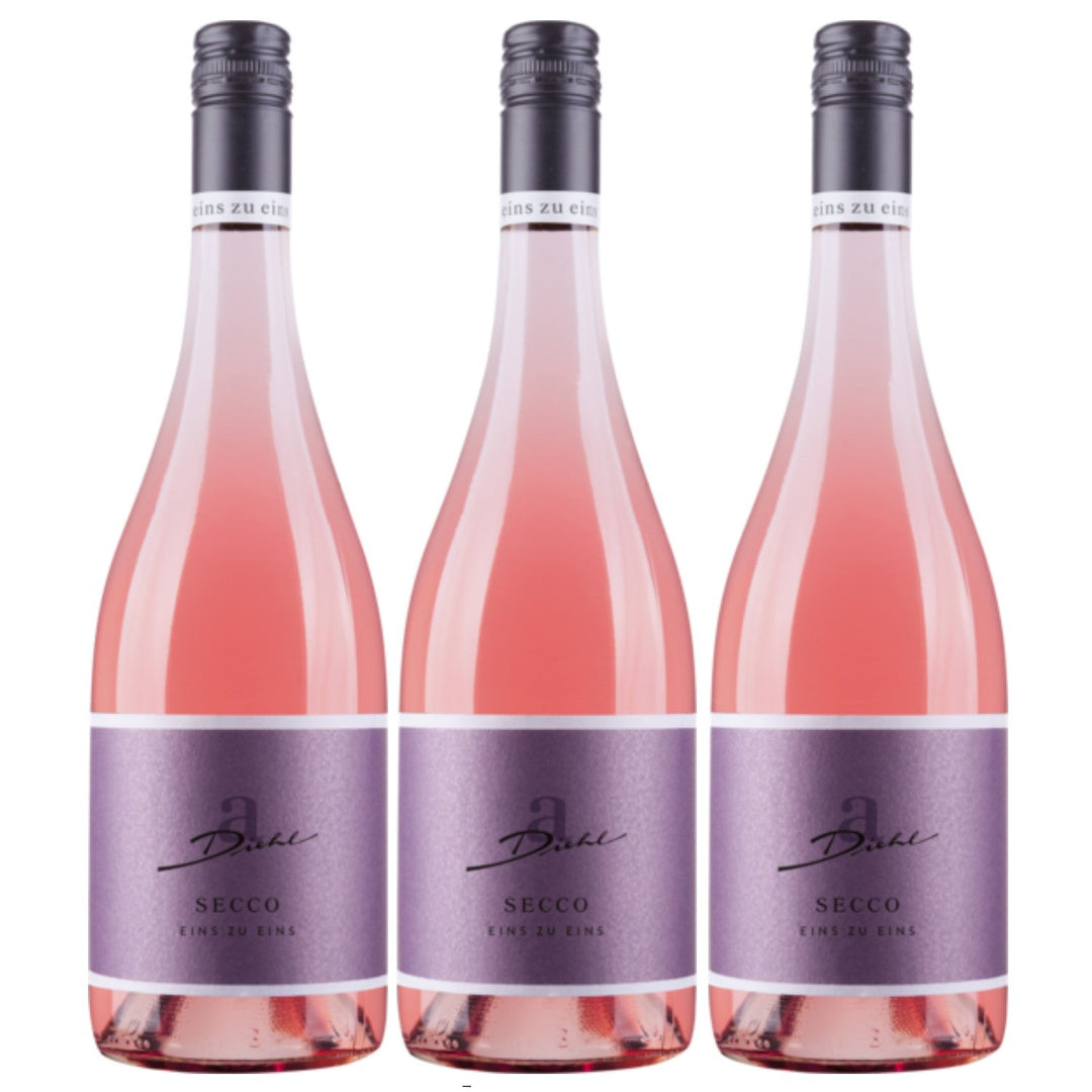 A. Diehl Secco Roséwein eins zu eins Wein trocken Deutschland (3 x 0.75l) - Versanel -