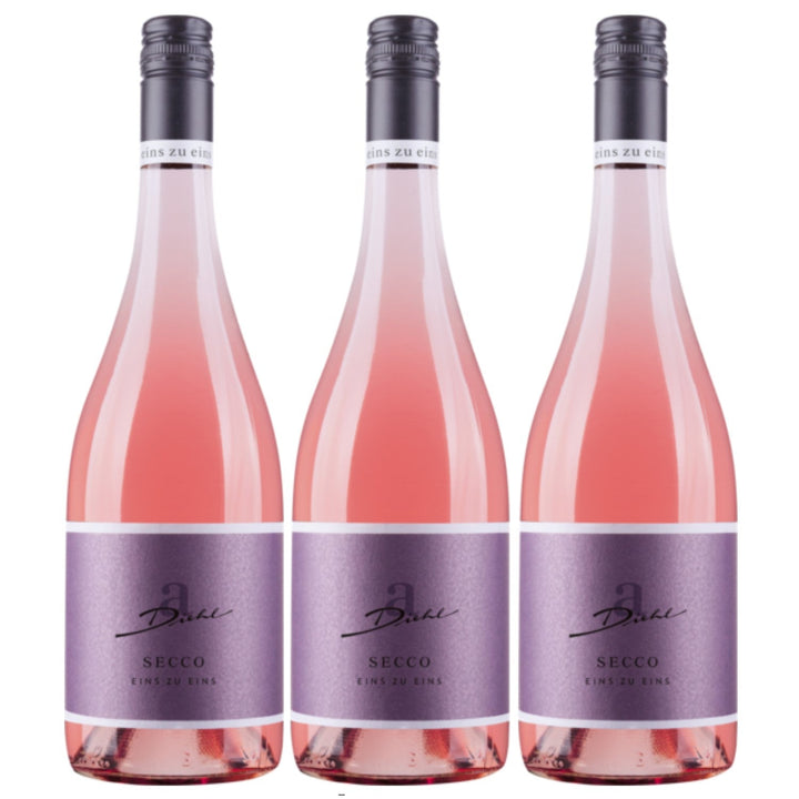 A. Diehl Secco Roséwein eins zu eins Wein trocken Deutschland (3 x 0.75l) - Versanel -