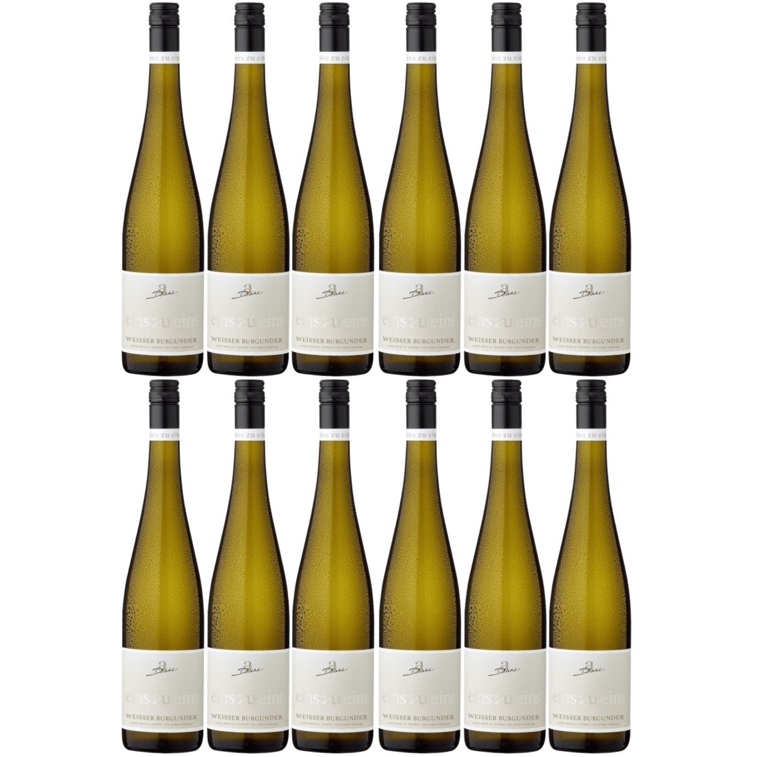 A. Diehl Weißer Burgunder eins zu eins Kabinett Weißwein Wein trocken (12 x 0.75l) - Versanel -