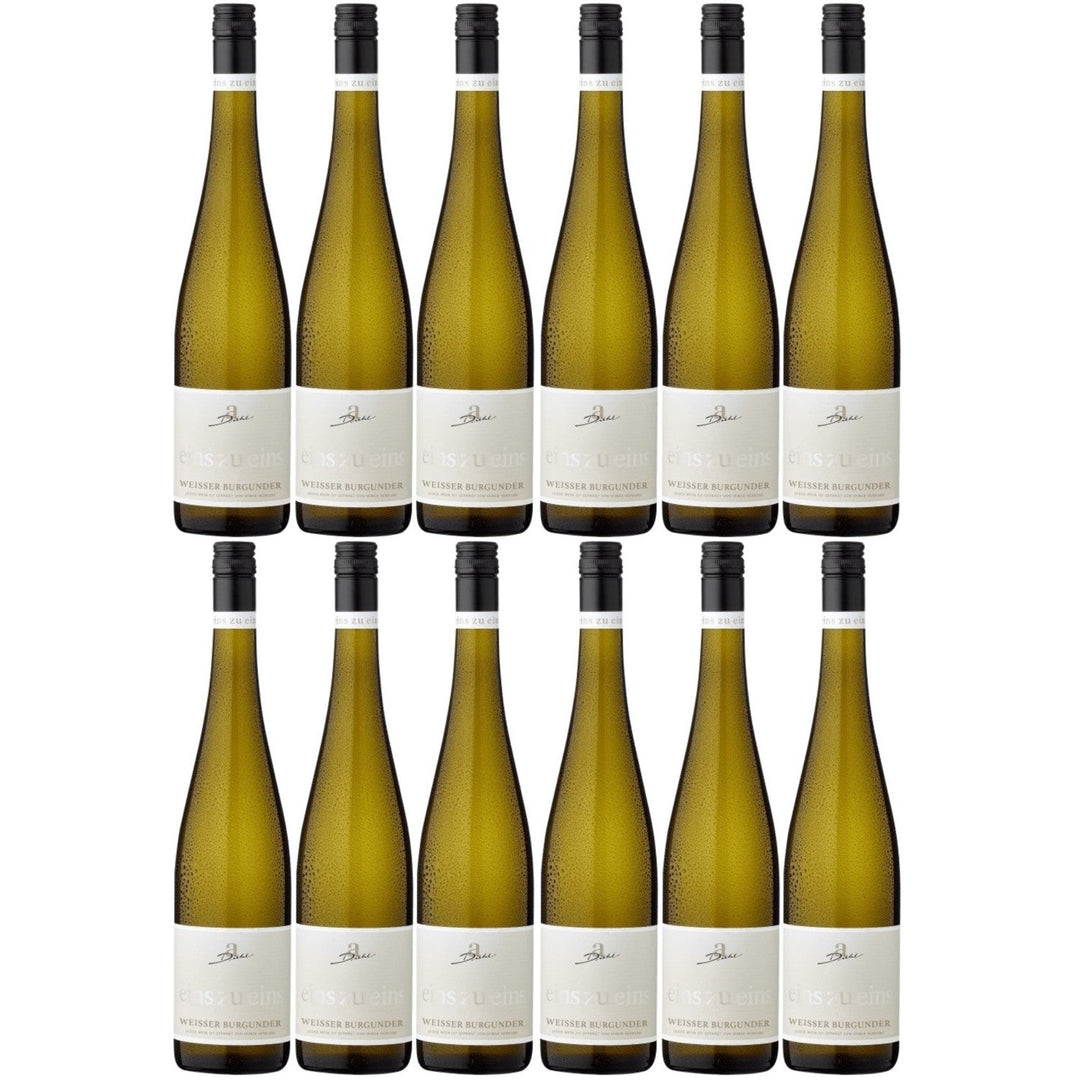 A. Diehl Weißer Burgunder eins zu eins Kabinett Weißwein Wein trocken (12 x 0.75l) - Versanel -