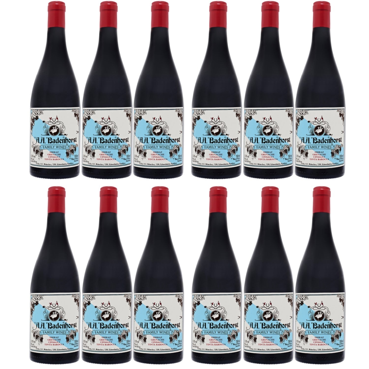 AA Badenhorst Red Blend Swartland Rotwein veganer Wein trocken Südafrika (12 x 0.75l) - Versanel -