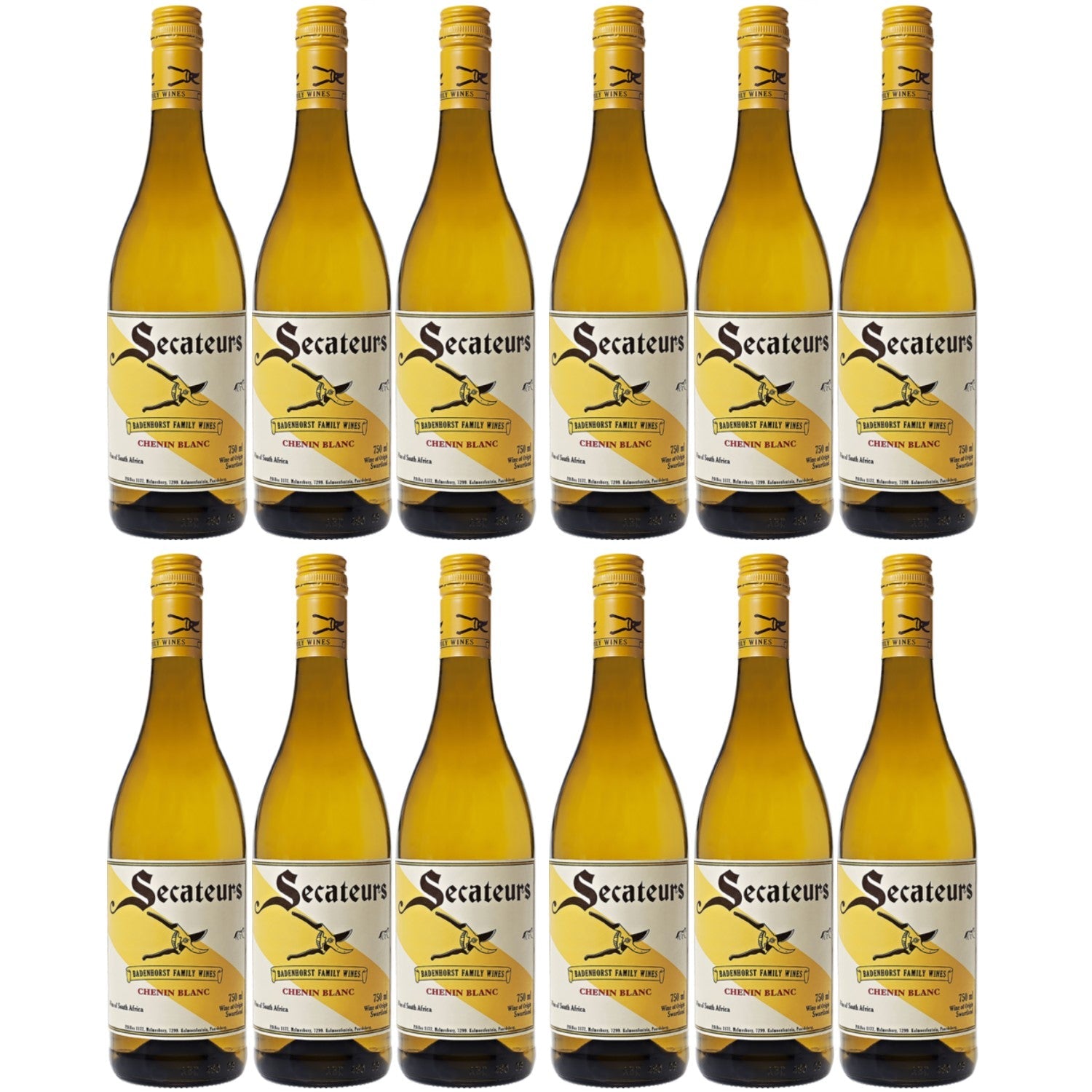 AA Badenhorst Secateurs Chenin Blanc Swartland Weißwein veganer Wein trocken Südafrika (12 x 0.75l) - Versanel -