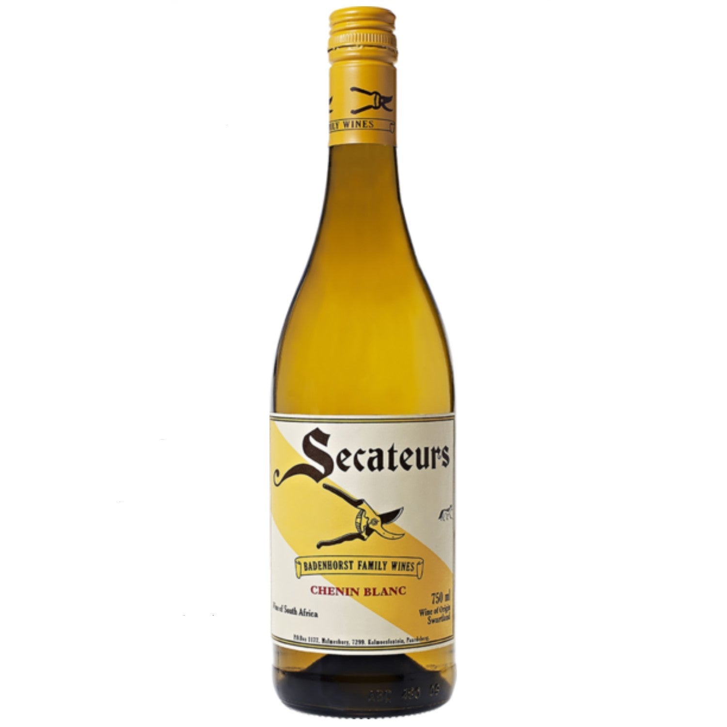 AA Badenhorst Secateurs Chenin Blanc Swartland Weißwein veganer Wein trocken Südafrika (3 x 0.75l) - Versanel -