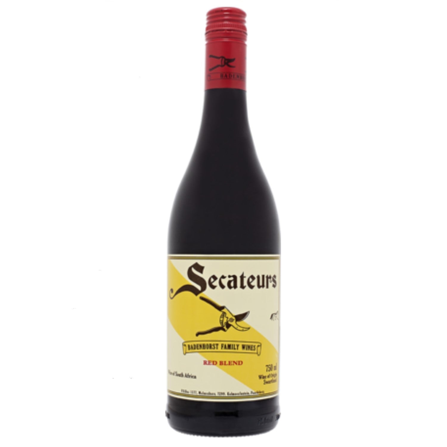 AA Badenhorst Secateurs Red Blend Swartland Rotwein veganer Wein trocken Südafrika (12 x 0.75l) - Versanel -
