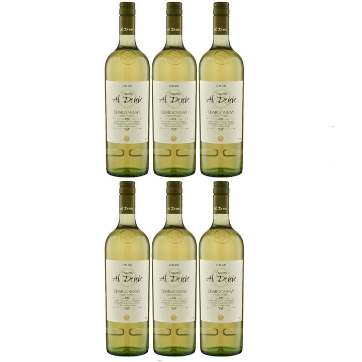 Al Dente Chardonnay Weißwein Wein Halbtrocken Italien (6 x 1.0l) - Versanel -