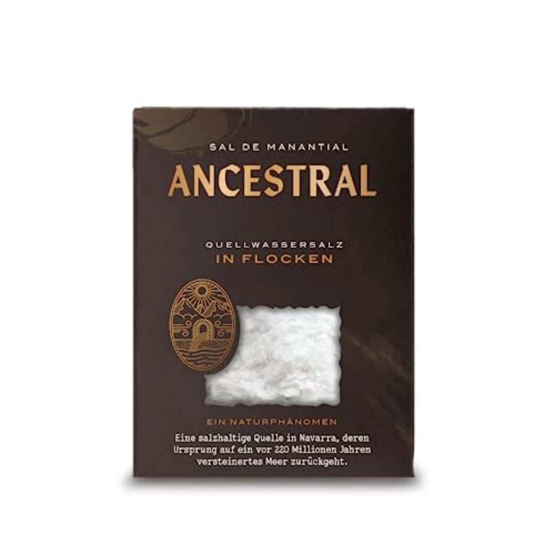 Ancestral Sal de Manantial en Escamas Nachfüllpack | Quellwassersalz in Flocken 180g | Salzfloken aus 220 Millionen Jahre altem Gesteinsquellwasser in Navarra - Versanel -