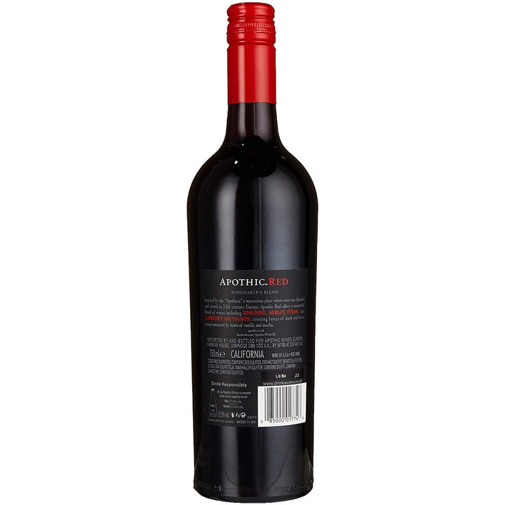 Apothic Red Rotwein Cuvée Wein Halbtrocken Kalifornien (1 x 0.75l) - Versanel -