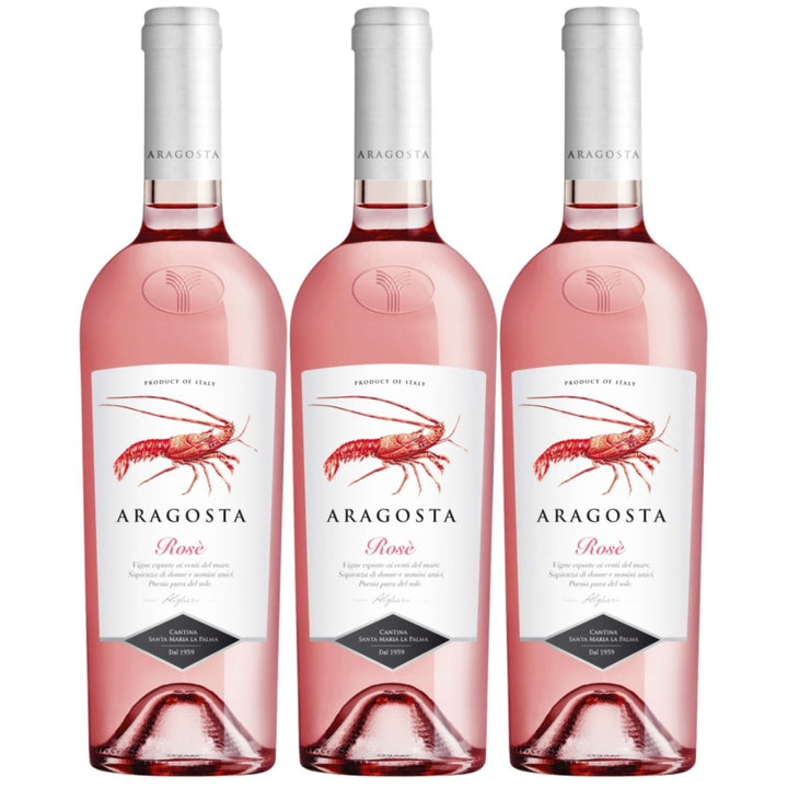 Aragosta rosé DOC Roséwein Wein trocken Sardinen Italien (3 x 0,75l) - Versanel -