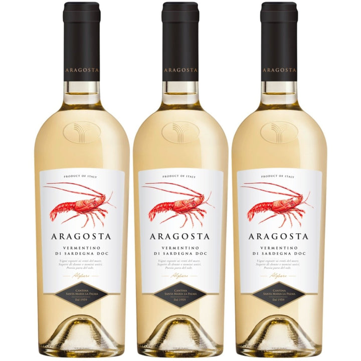 Aragosta Vermentino di Sardegna DOC Weißwein Wein trocken Italien (3 x 0,75l) - Versanel -