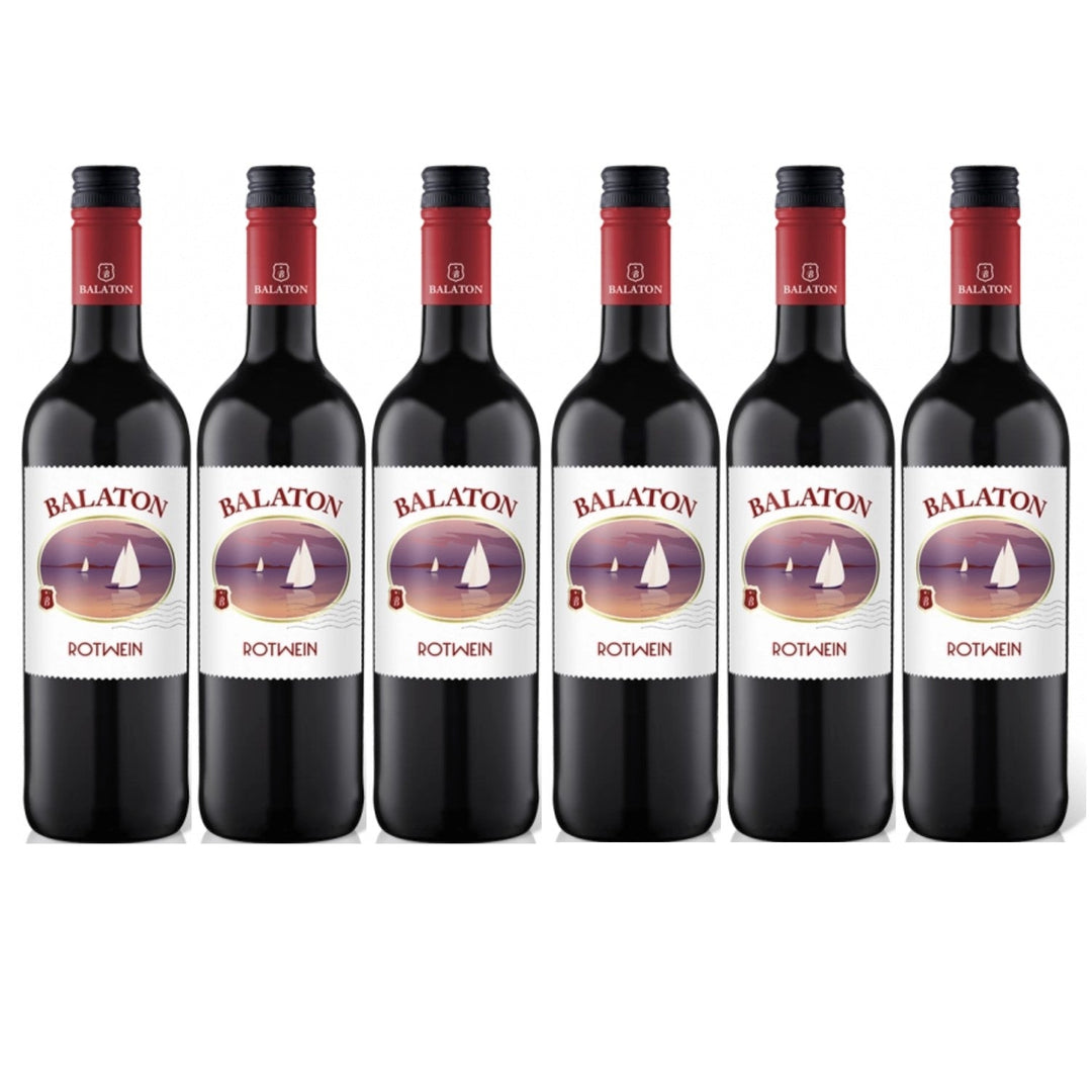 Balaton Pinot Noir Merlot Cabernet Sauvignon Rotwein Wein Halbtrocken Ungarn (6 x 0.75l) - Versanel -