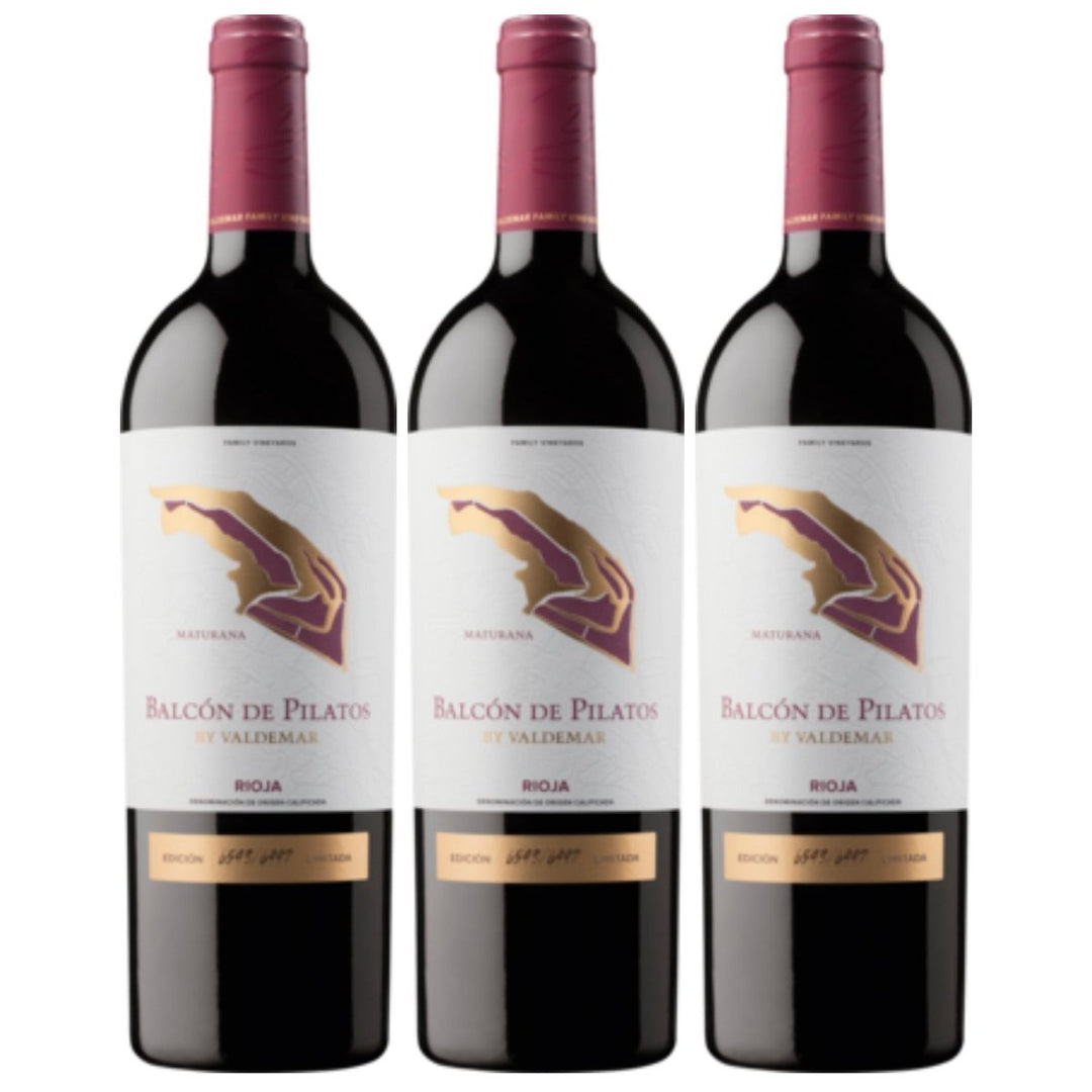 Balcón de Pilatos by Valdemar Maturana Rioja DOCa Rotwein veganer Wein trocken Spanien (3 x 0.75l) - Versanel -