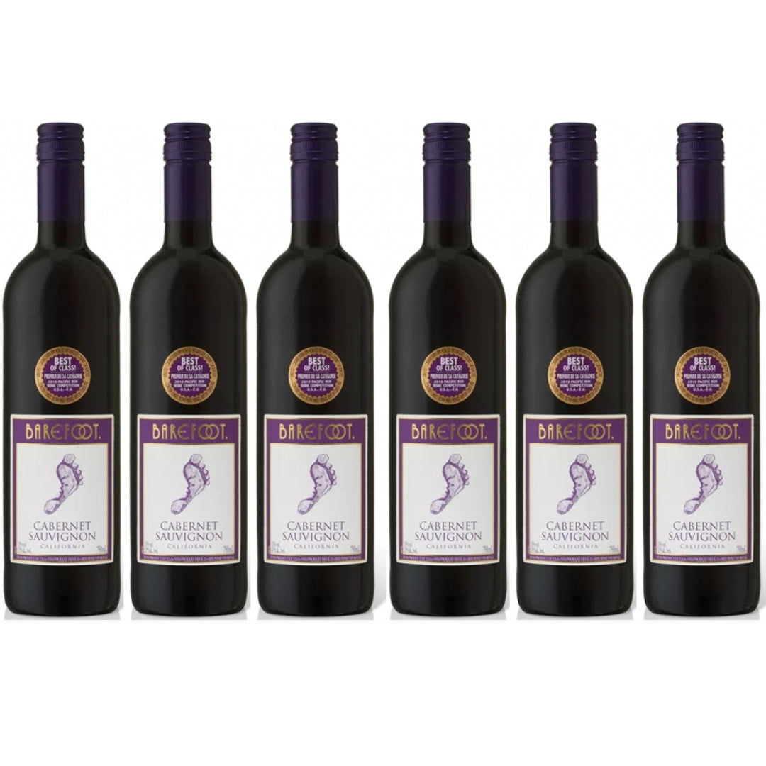 Barefoot Cabernet Sauvignon Rotwein Wein Trocken Kalifornien (6 x 0.75l) - Versanel -