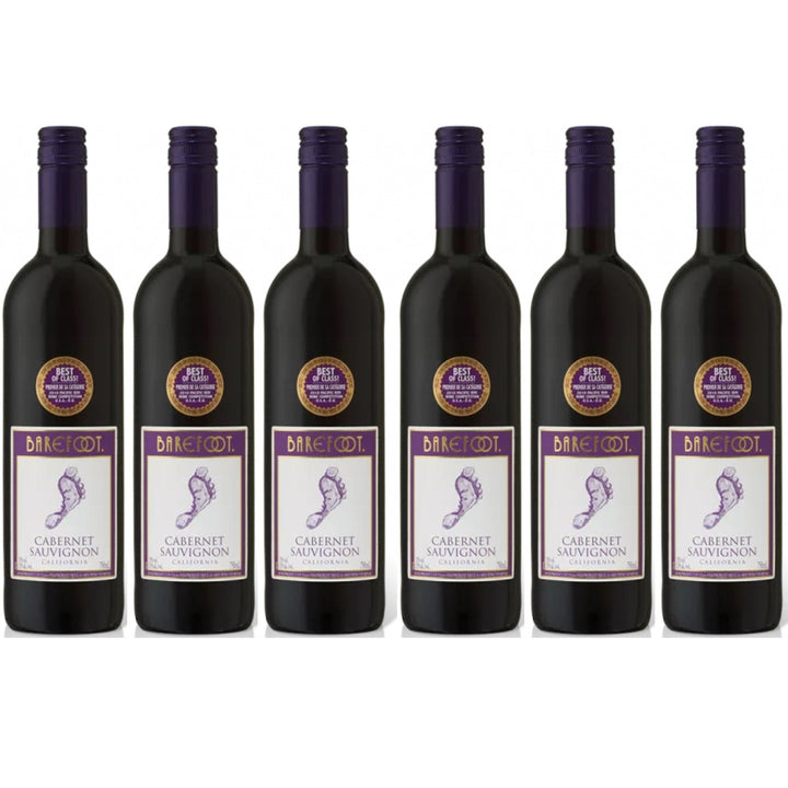 Barefoot Cabernet Sauvignon Rotwein Wein Trocken Kalifornien (6 x 0.75l) - Versanel -