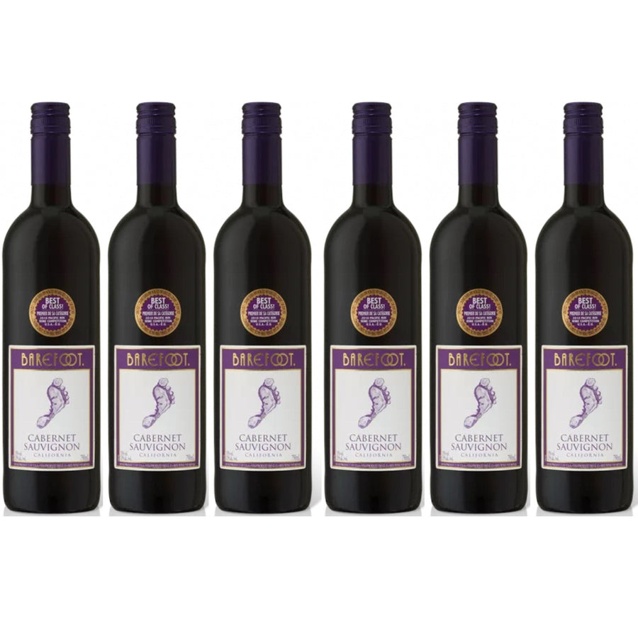 Barefoot Cabernet Sauvignon Rotwein Wein Trocken Kalifornien (6 x 0.75l) - Versanel -