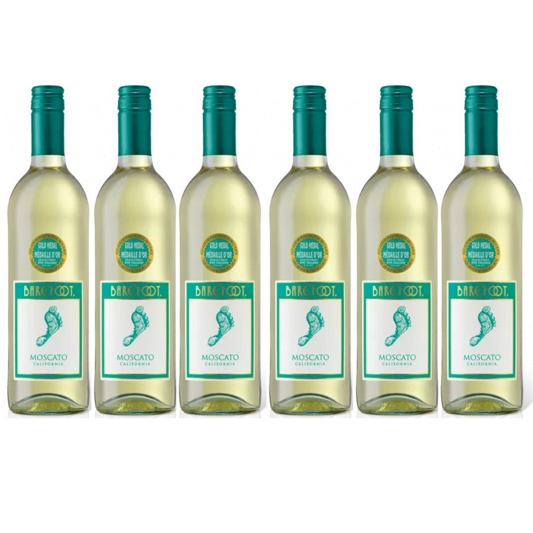 Barefoot Moscato Weißwein Wein Süß Kalifornien (6 x 0.75l) - Versanel -