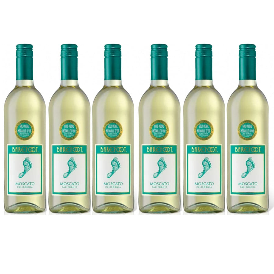 Barefoot Moscato Weißwein Wein Süß Kalifornien (6 x 0.75l) - Versanel -