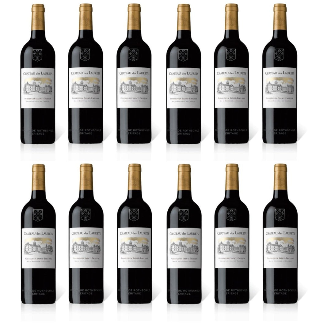 Baron Edmond de Rothschild Château des Laurets Rotwein Wein Trocken Frankreich (12 x 0,75l) - Versanel -