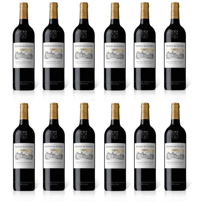 Baron Edmond de Rothschild Château des Laurets Rotwein Wein Trocken Frankreich (12 x 0,75l) - Versanel -