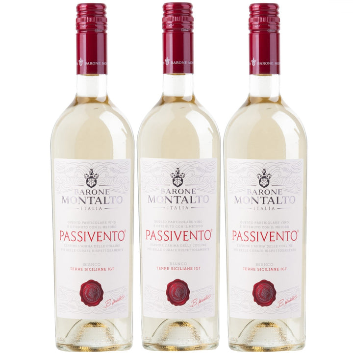 Barone Montalto Passivento Bianco Terre Siciliane IGT Weißwein Wein halbtrocken (3 x 0.75l) - Versanel -