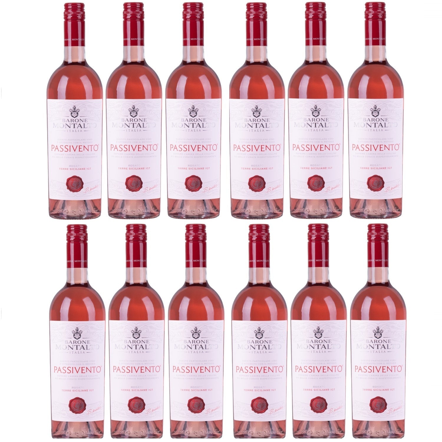 Barone Montalto Passivento Rosato Terre Siciliane IGT Roséwein Wein halbtrocken (12 x 0.75l) - Versanel -