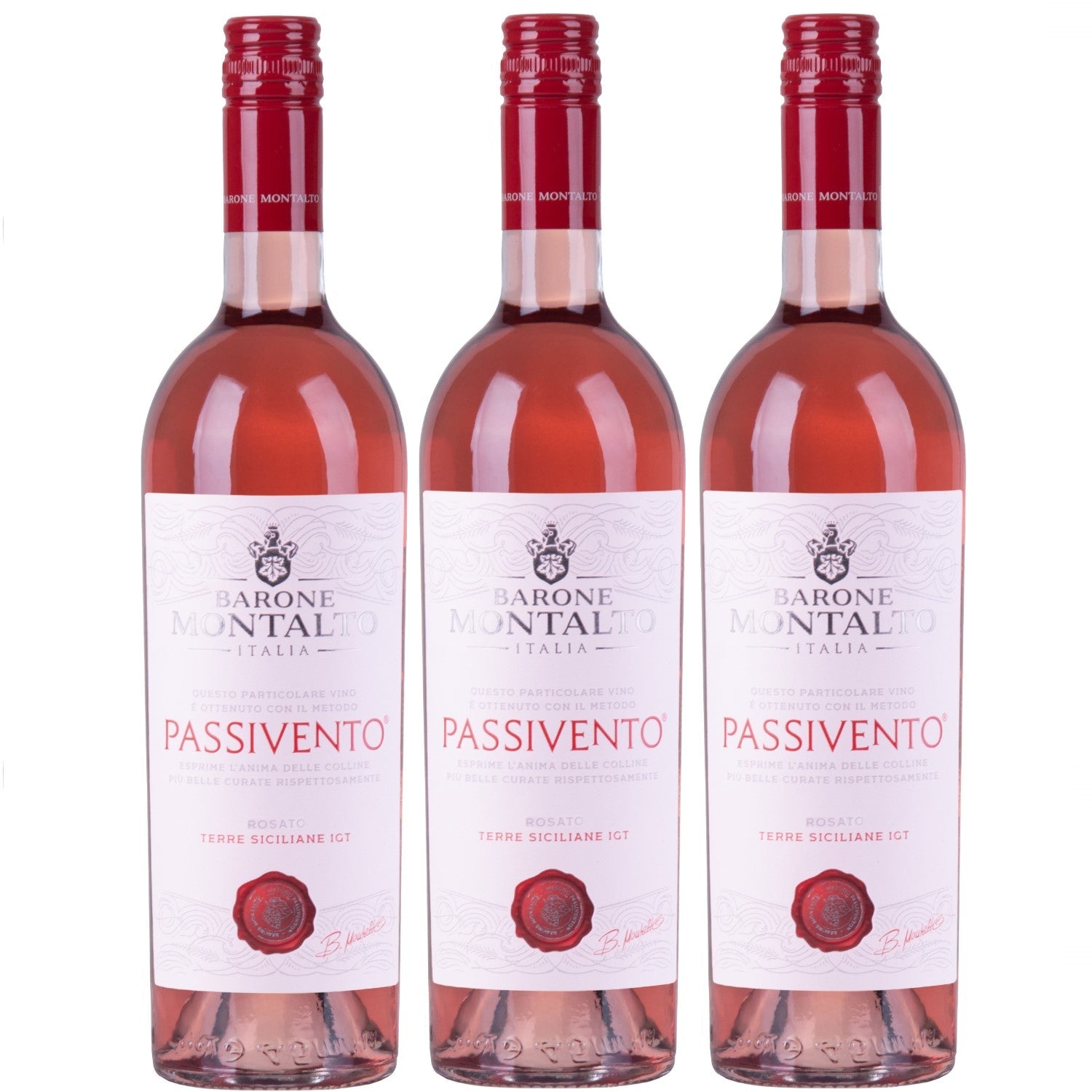 Barone Montalto Passivento Rosato Terre Siciliane IGT Roséwein Wein halbtrocken (3 x 0.75l) - Versanel -