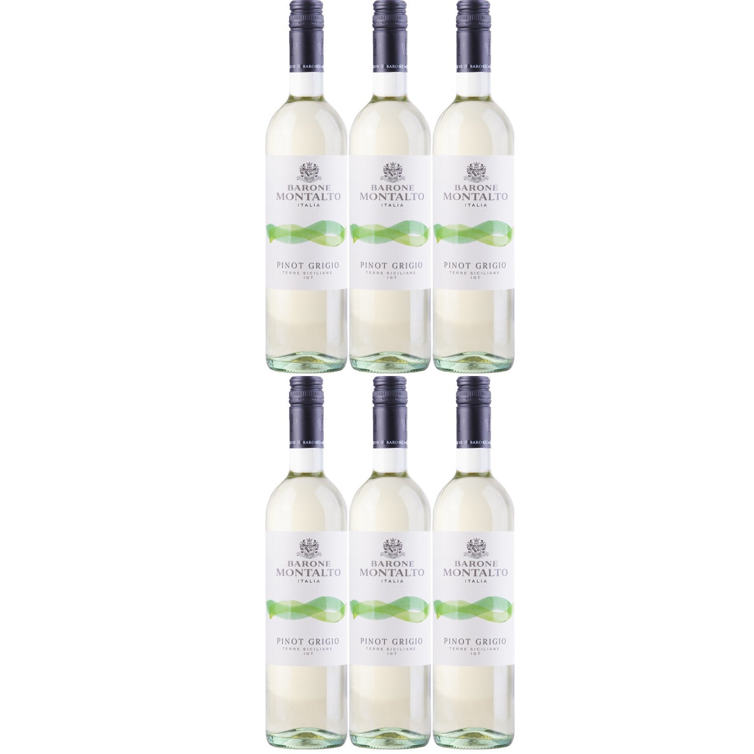 Barone Montalto Pinot Grigio Sicilia IGT Weißwein Wein Trocken IGT Italien (6 x 0.75l) - Versanel -