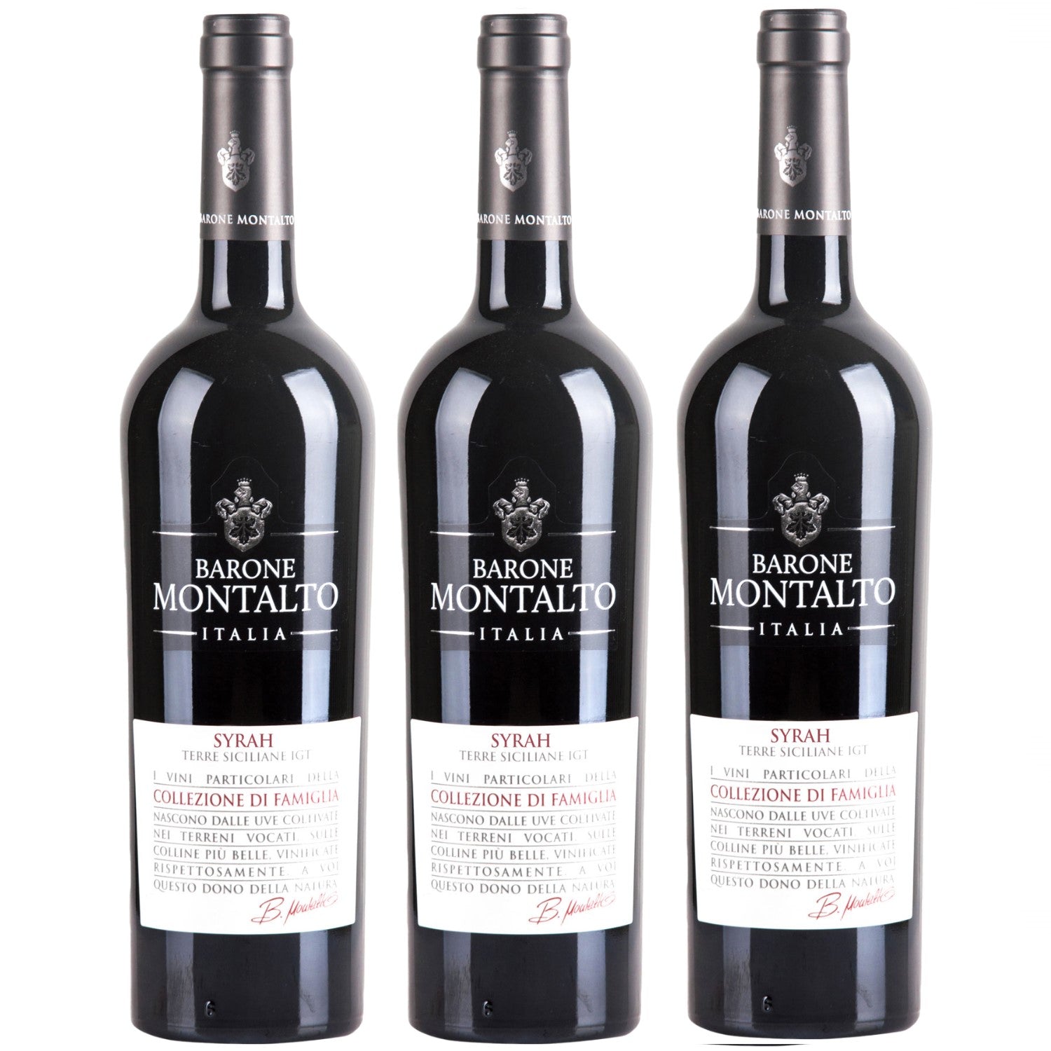 Barone Montalto Syrah Terre Siciliane IGT Rotwein Wein halbtrocken Italien (3 x 0.75l) - Versanel -