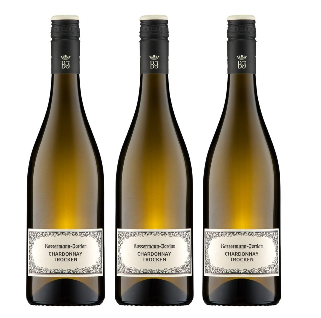 Bassermann-Jordan Chardonnay Weißwein Wein Trocken Pfalz Deutschland (3 x 0,75l) - Versanel -