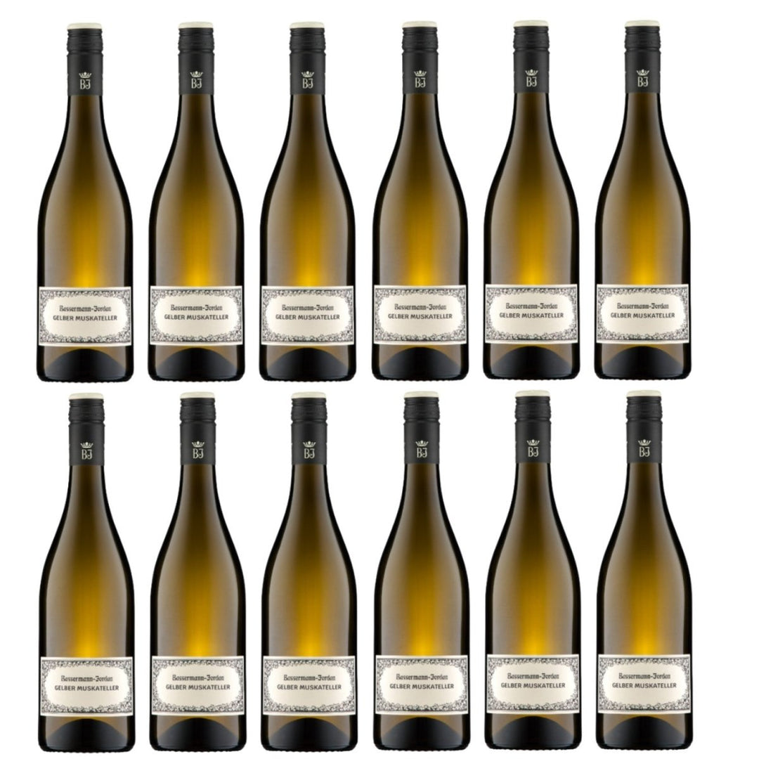 Bassermann-Jordan Gelber Muskateller Weißwein Wein Trocken Pfalz Deutschland (12 x 0,75l) - Versanel -