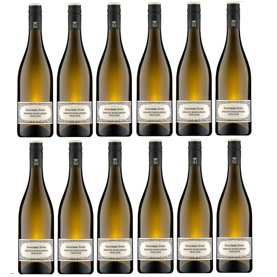 Bassermann-Jordan Grauer Burgunder Weißwein Wein Trocken Pfalz Deutschland (12 x 0,75l) - Versanel -