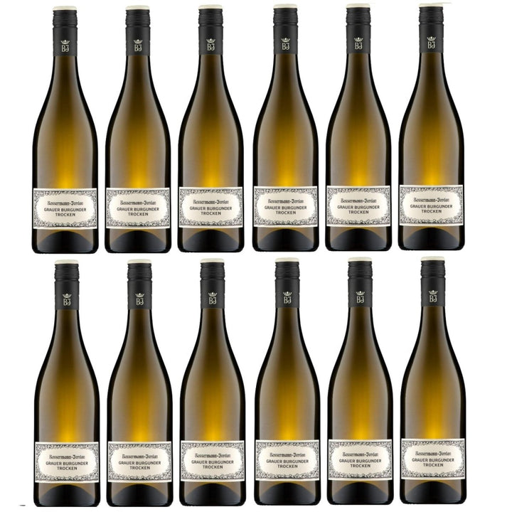 Bassermann-Jordan Grauer Burgunder Weißwein Wein Trocken Pfalz Deutschland (12 x 0,75l) - Versanel -