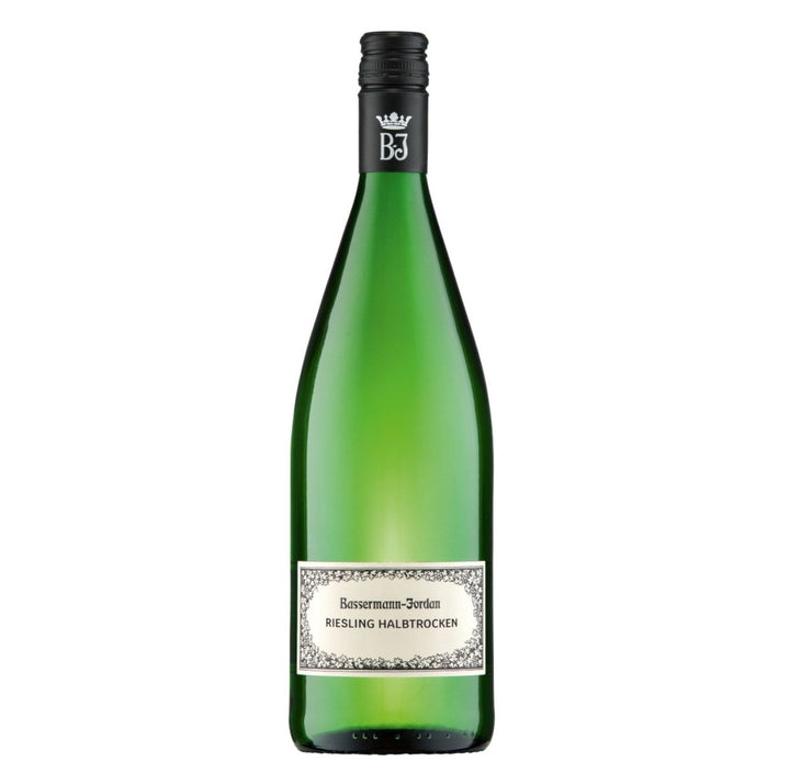 Bassermann-Jordan Riesling Weißwein Wein Halbtrocken Pfalz Deutschland (3 x 1,0l) - Versanel -