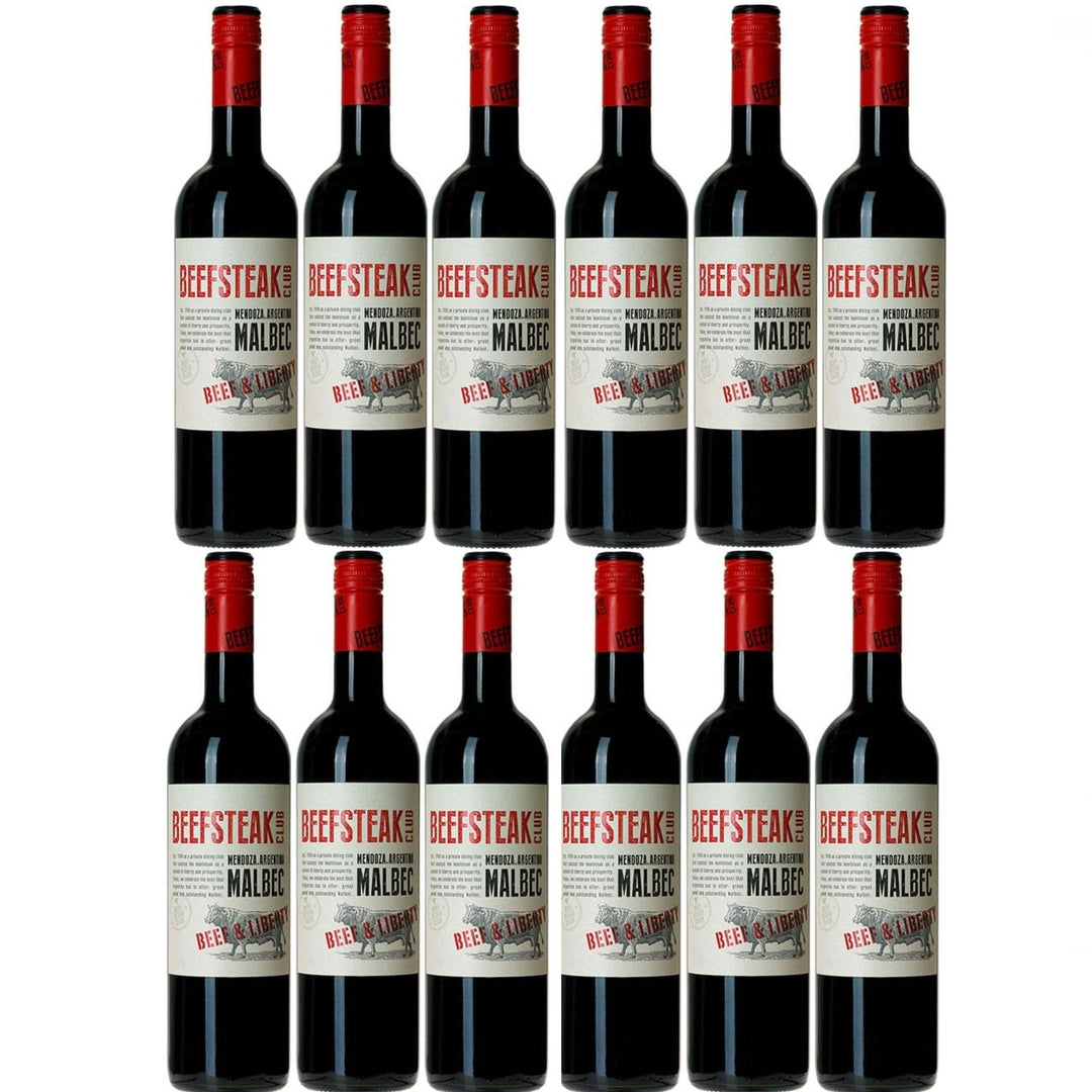 Beefsteak Club Beef & Liberty Malbec Rotwein Wein Trocken Argentinien (12 x 0,75l) - Versanel -