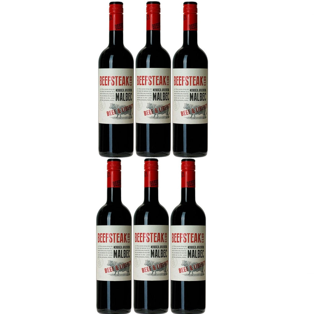 Beefsteak Club Beef & Liberty Malbec Rotwein Wein Trocken Argentinien (6 x 0,75l) - Versanel -