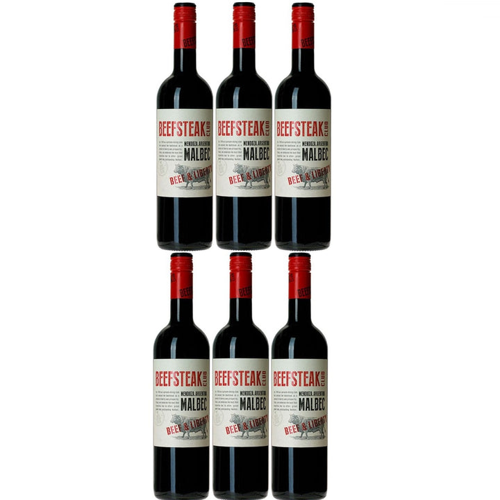 Beefsteak Club Beef & Liberty Malbec Rotwein Wein Trocken Argentinien (6 x 0,75l) - Versanel -