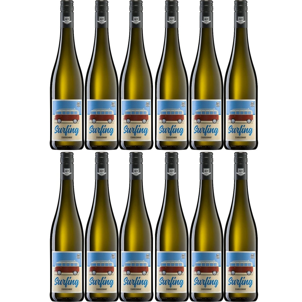 Bergdolt-Reif & Nett Surfing Chardonnay Weißwein Wein trocken Pfalz (12 x 0,75l) - Versanel -