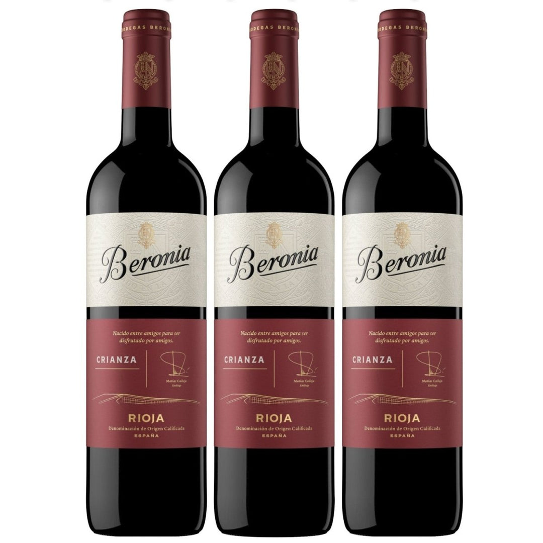 Beronia Crianza Rotwein Wein trocken Rioja Spanien (3 x 0,75l) - Versanel -